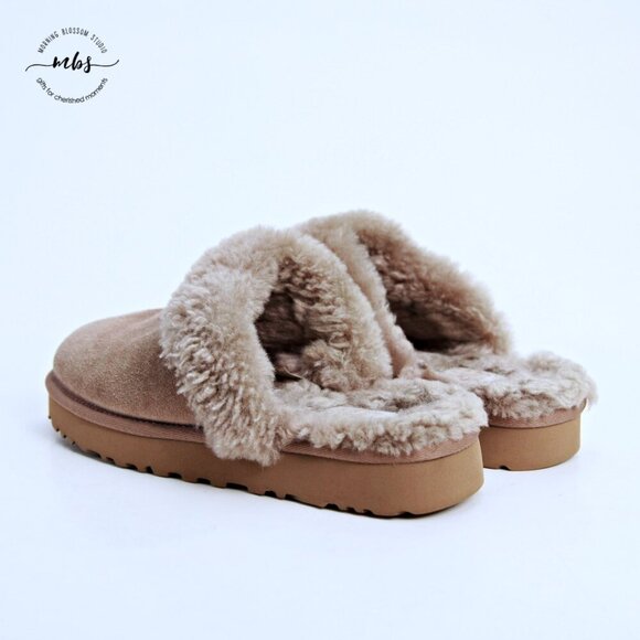 UGG Coquette Suede Slippers Tan Women 6 - Picture 3 of 14